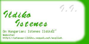 ildiko istenes business card